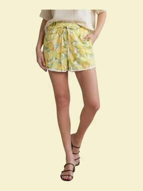 New Avec Les Filles Lemon Shorts Size Small